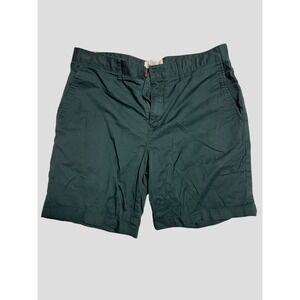 Original Penguin Mens Chino Shorts Size 34 Green Cotton Blend Floral Pockets